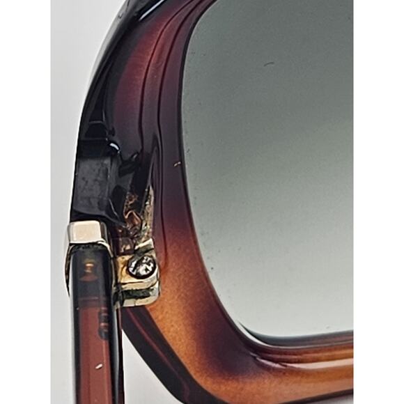 Chloé Oversized Tortoiseshell Sunglasses Green Gradient Lenses Made in Italy K9